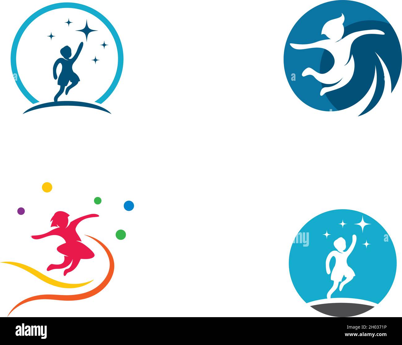 kids logo vector template Stock Vector