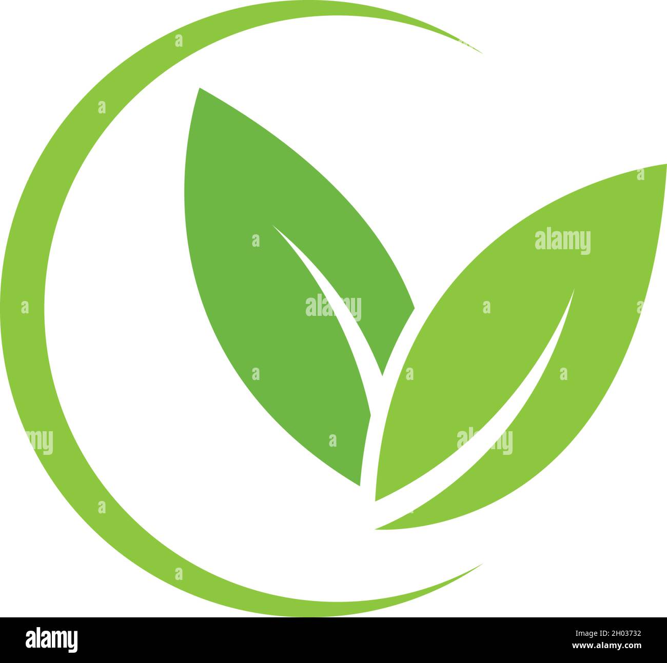 Logos of green leaf ecology nature element vector Stock Vector Image ...