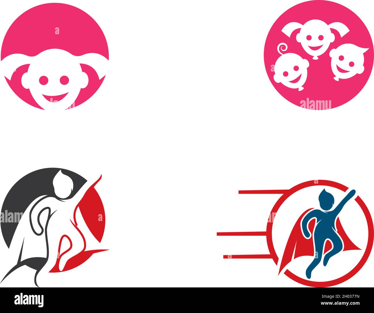 kids logo vector template Stock Vector