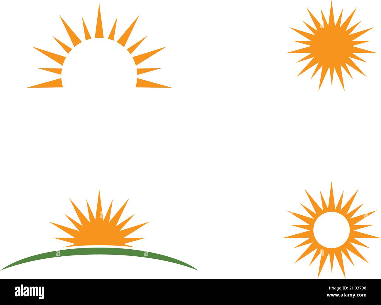 sun ilustration logo vector template Stock Vector
