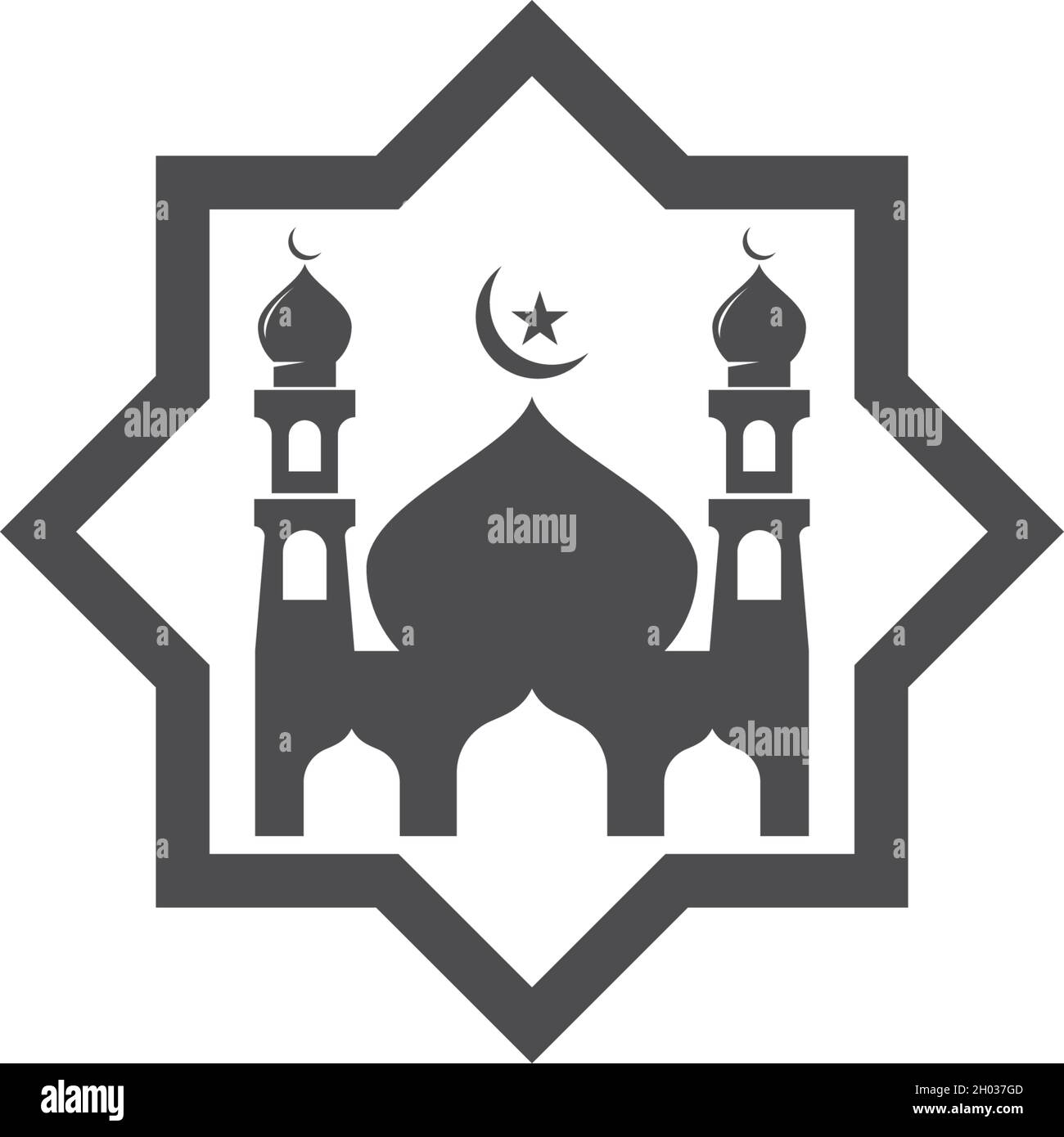 Mosque icon vector template Stock Vector Image & Art - Alamy