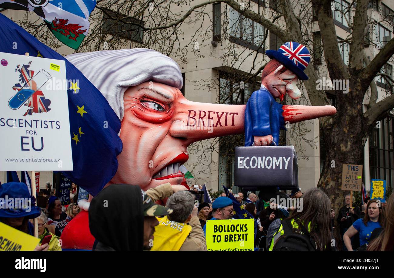 Peoples Vote March in London, March 2019 Stock Photo