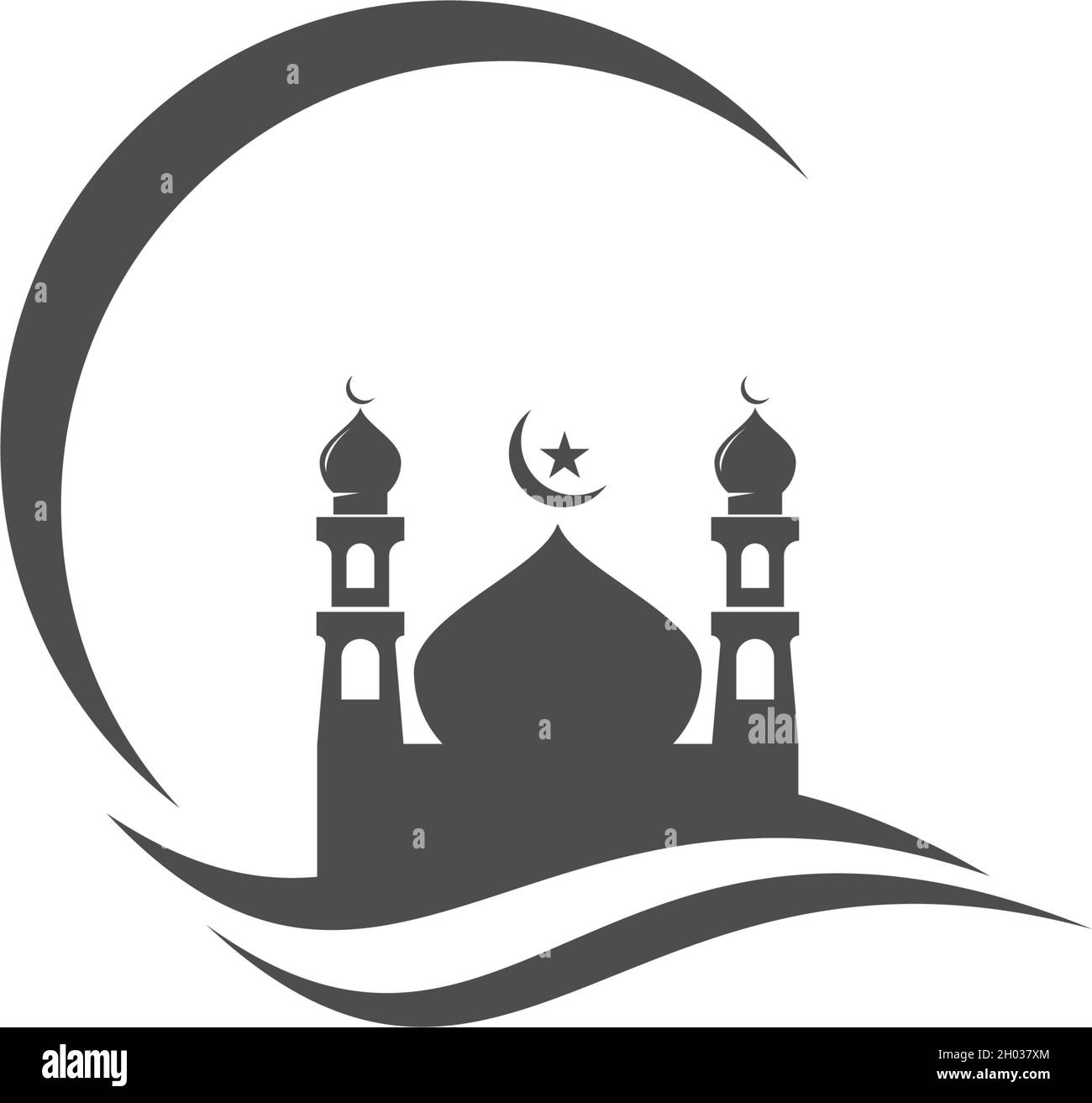 Arabian mosque building icon Cut Out Stock Images & Pictures - Alamy