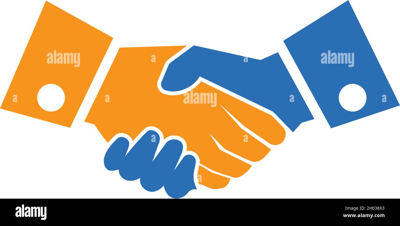 Hand Shake logo template Stock Vector