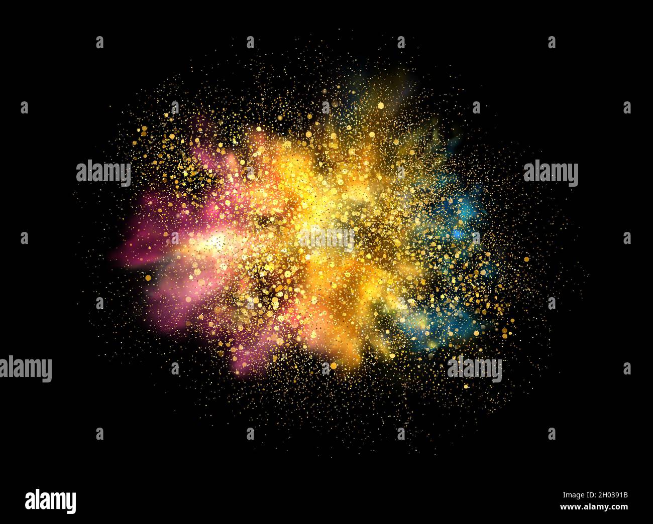 Holiday Abstract shiny gold pink powder design element Stock Vector ...