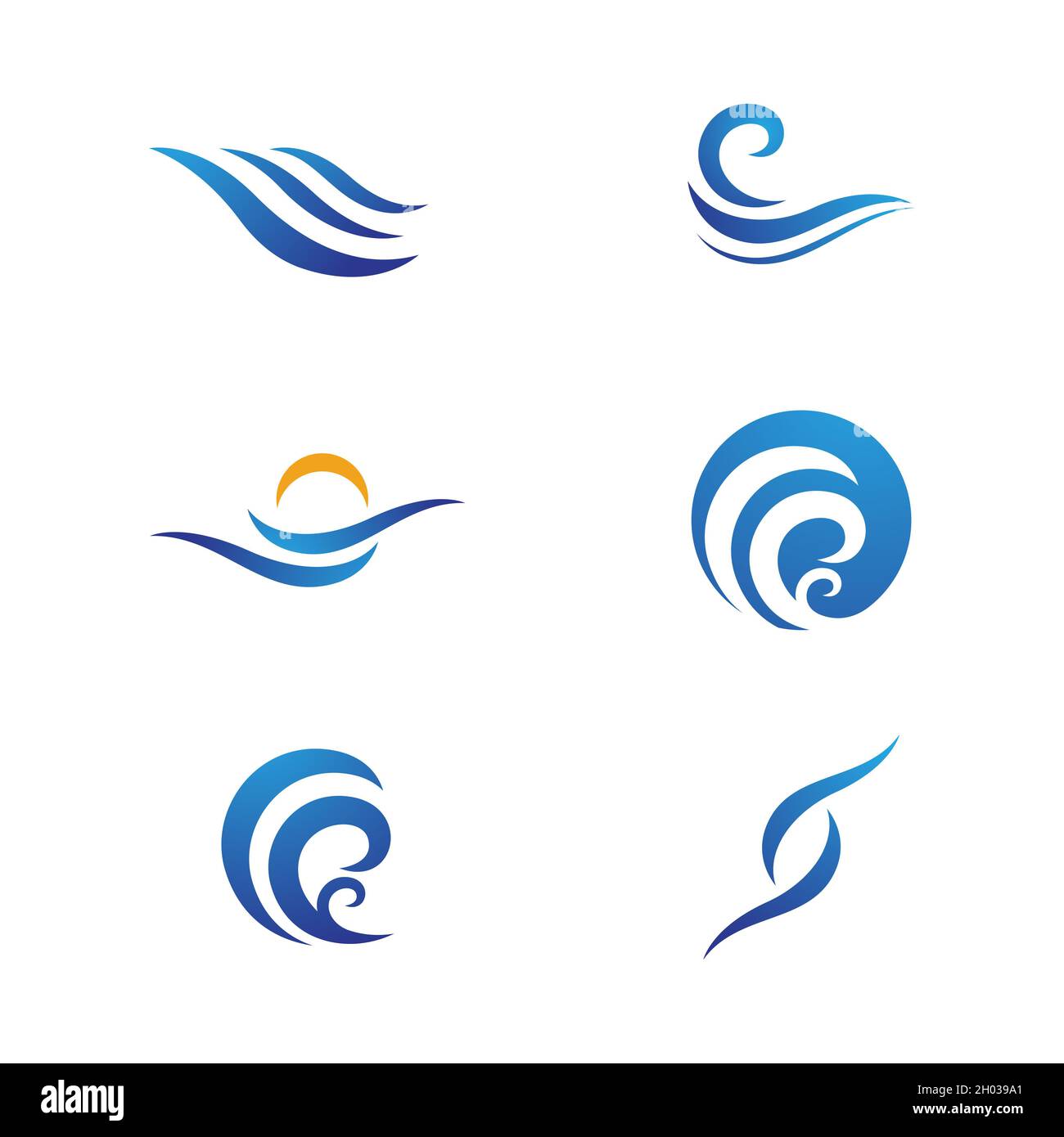 Water wave icon vector illustration design template Stock Photo - Alamy