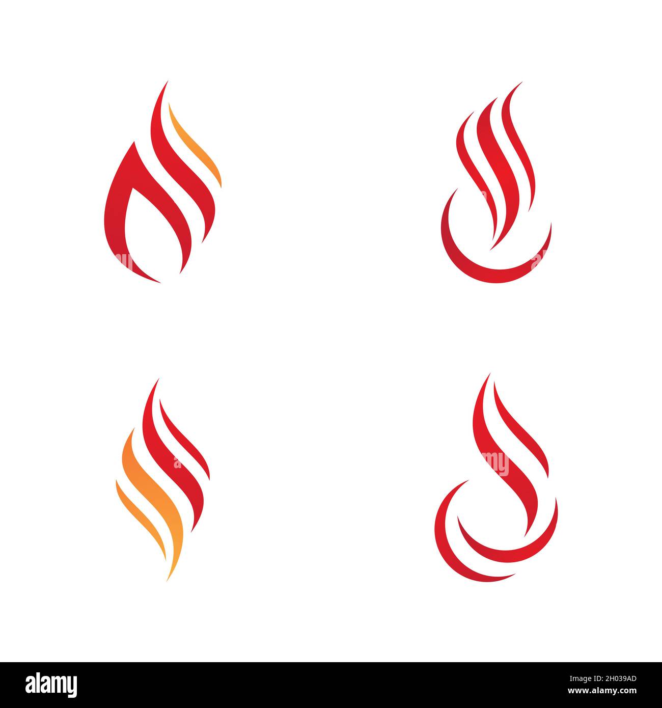 Hot flame fire vector icon illustration design template Stock Photo