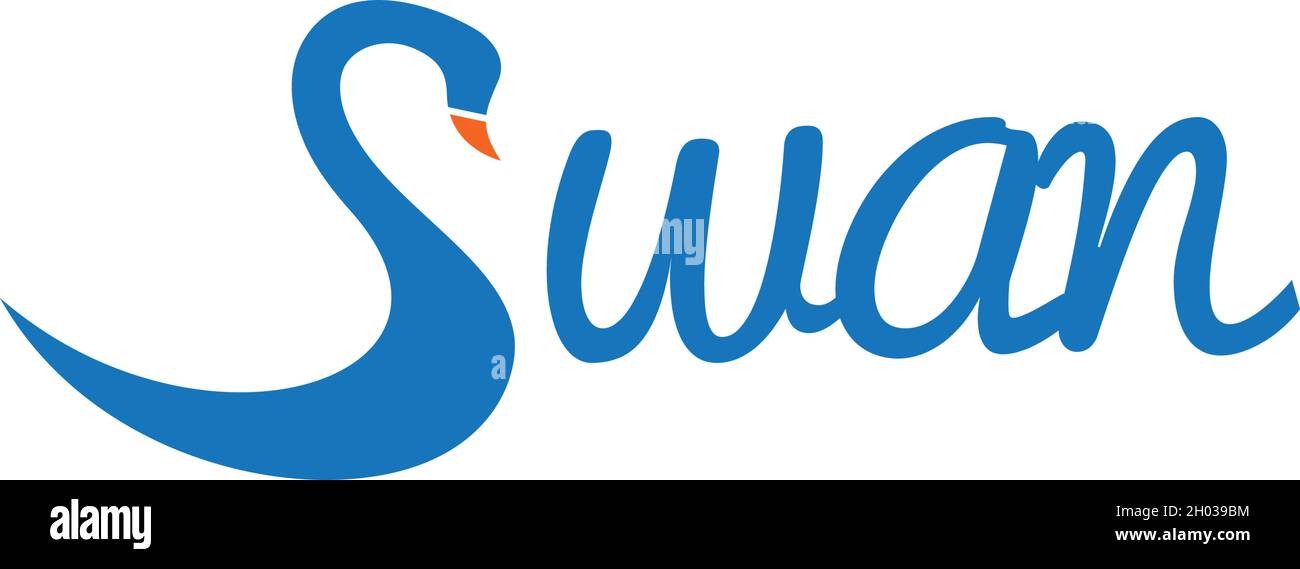 Swan logo Template vector illustration design Stock Vector