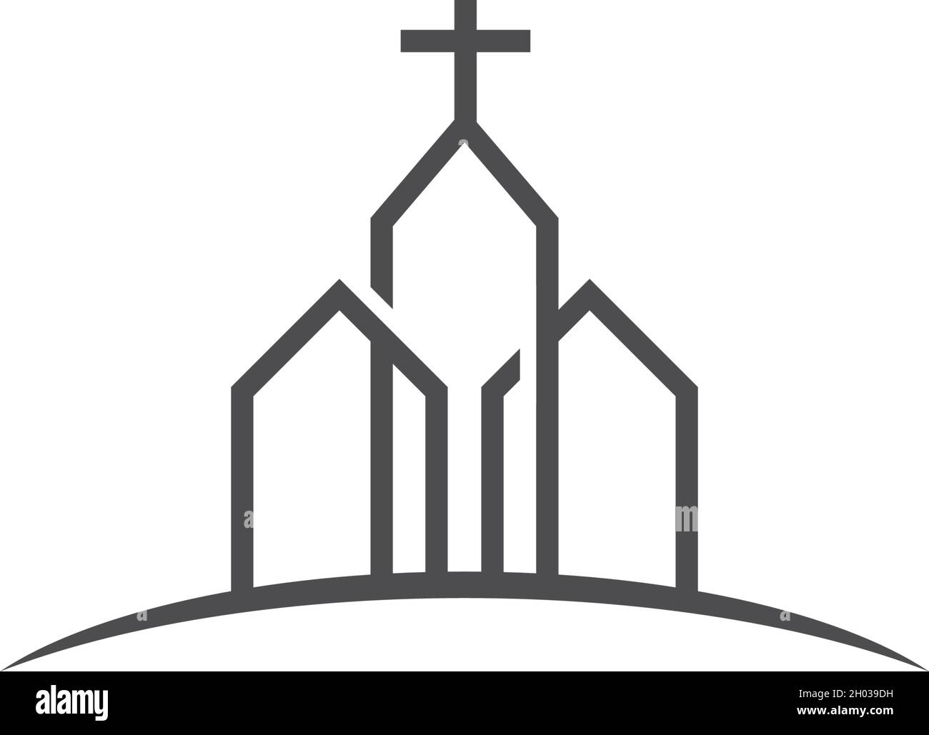 Chruch logo vector design Stock Vector