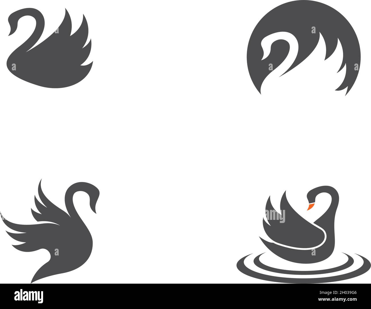 Swan logo Template vector illustration design Stock Vector