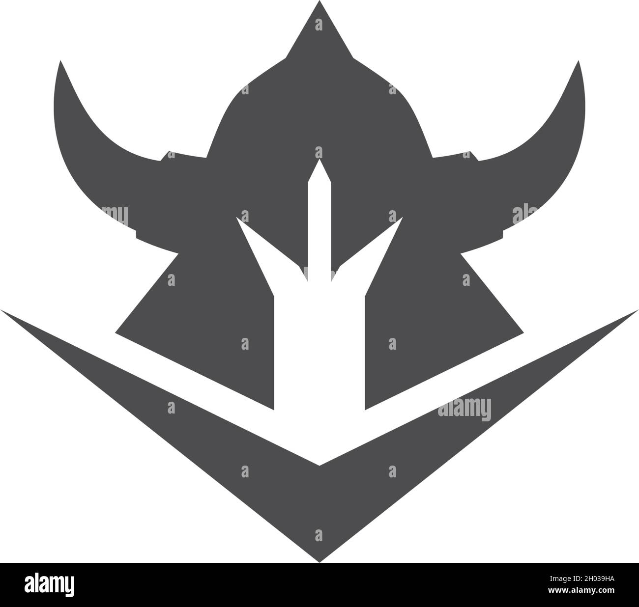 Spartan helmet logo template vector icon design Stock Vector