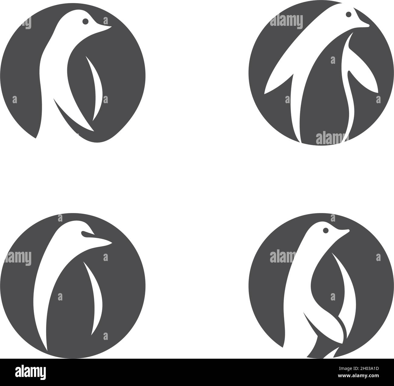 Penguin logo vector template Stock Vector