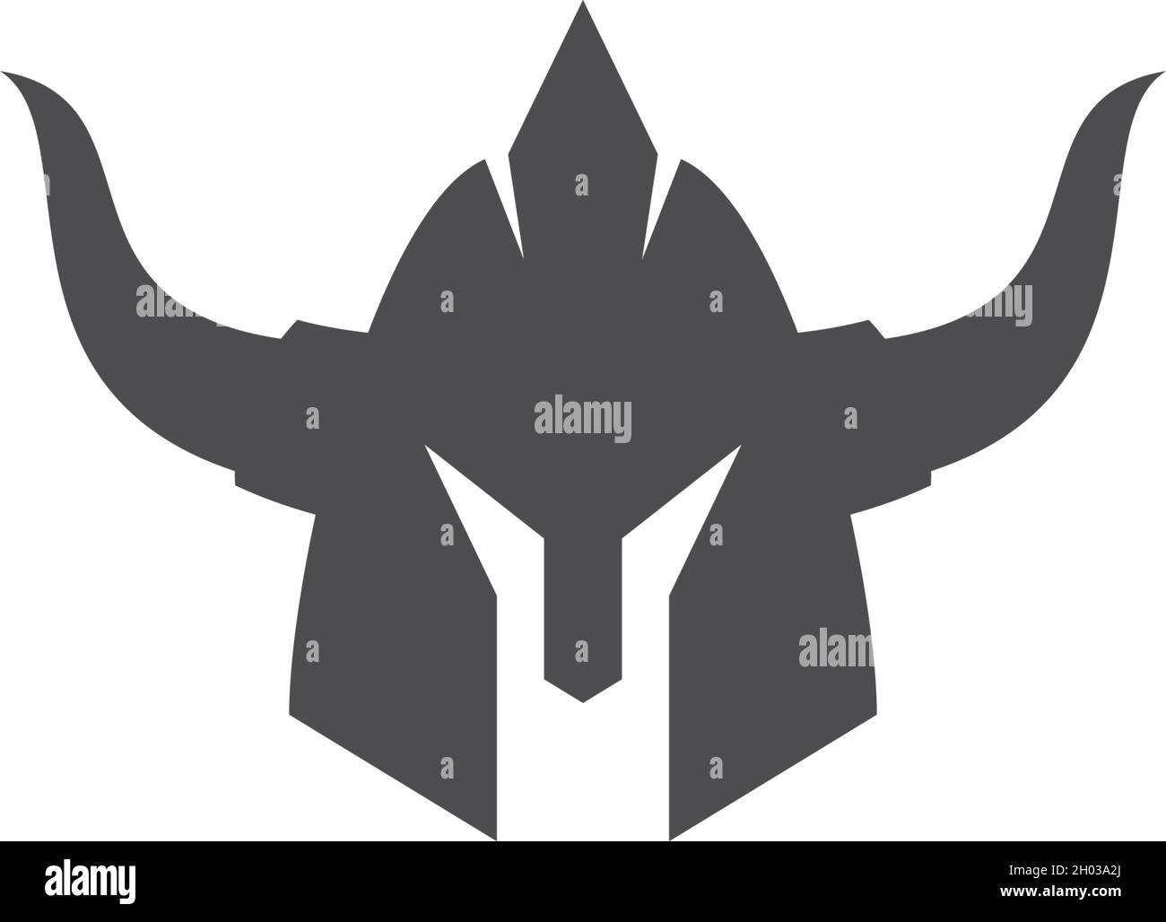 Spartan helmet logo template vector icon design Stock Vector