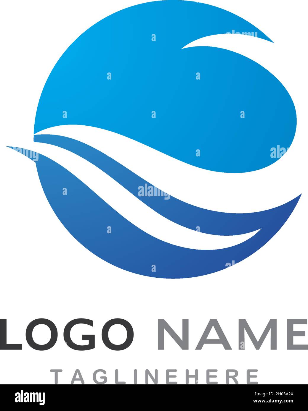 Water wave Logo Template Stock Vector