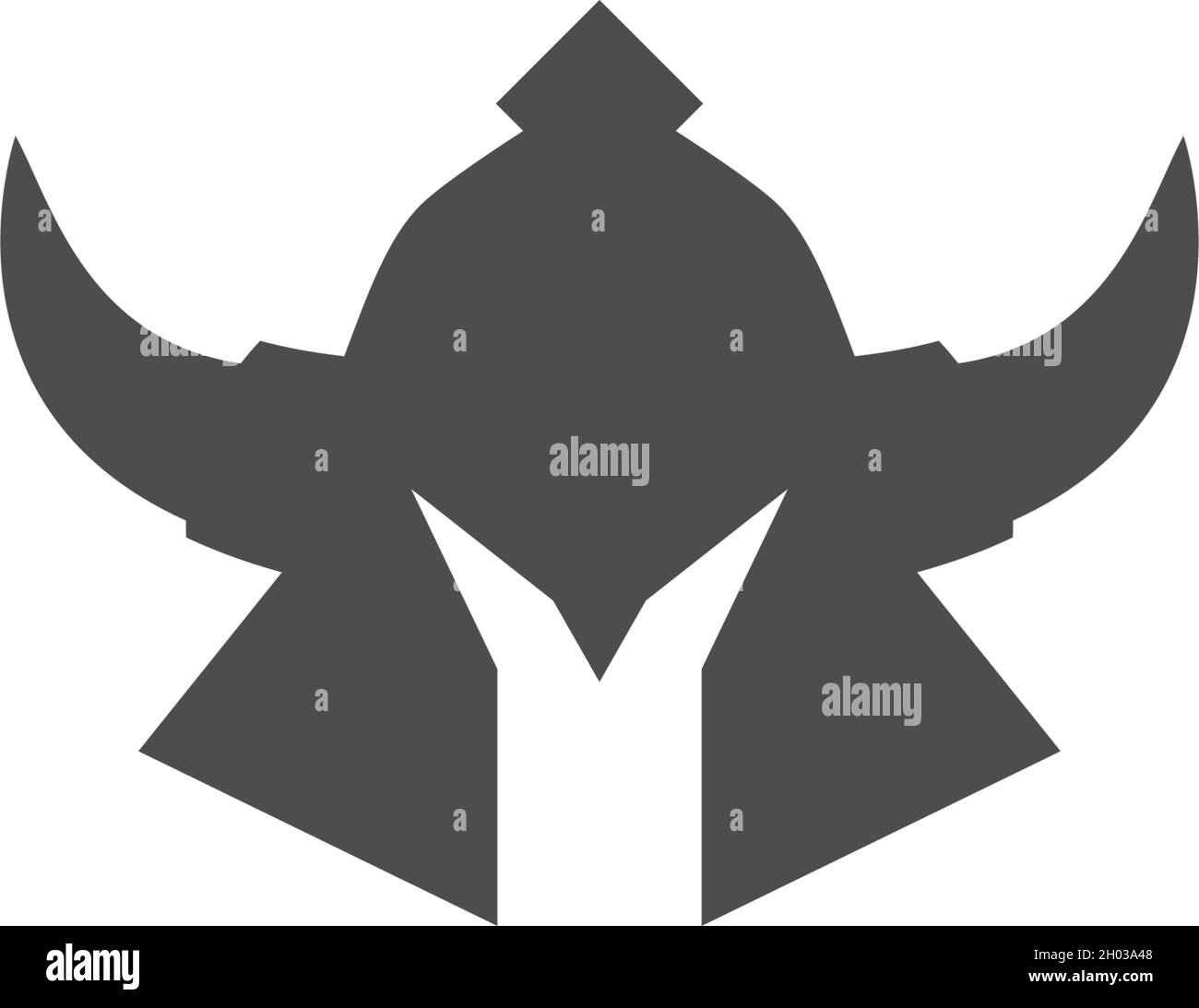 Spartan helmet logo template vector icon design Stock Vector