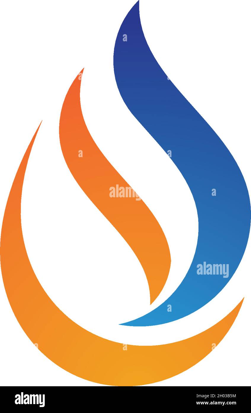 Fire flame Logo Template vector icon Oil, gas and energy logo concept ...