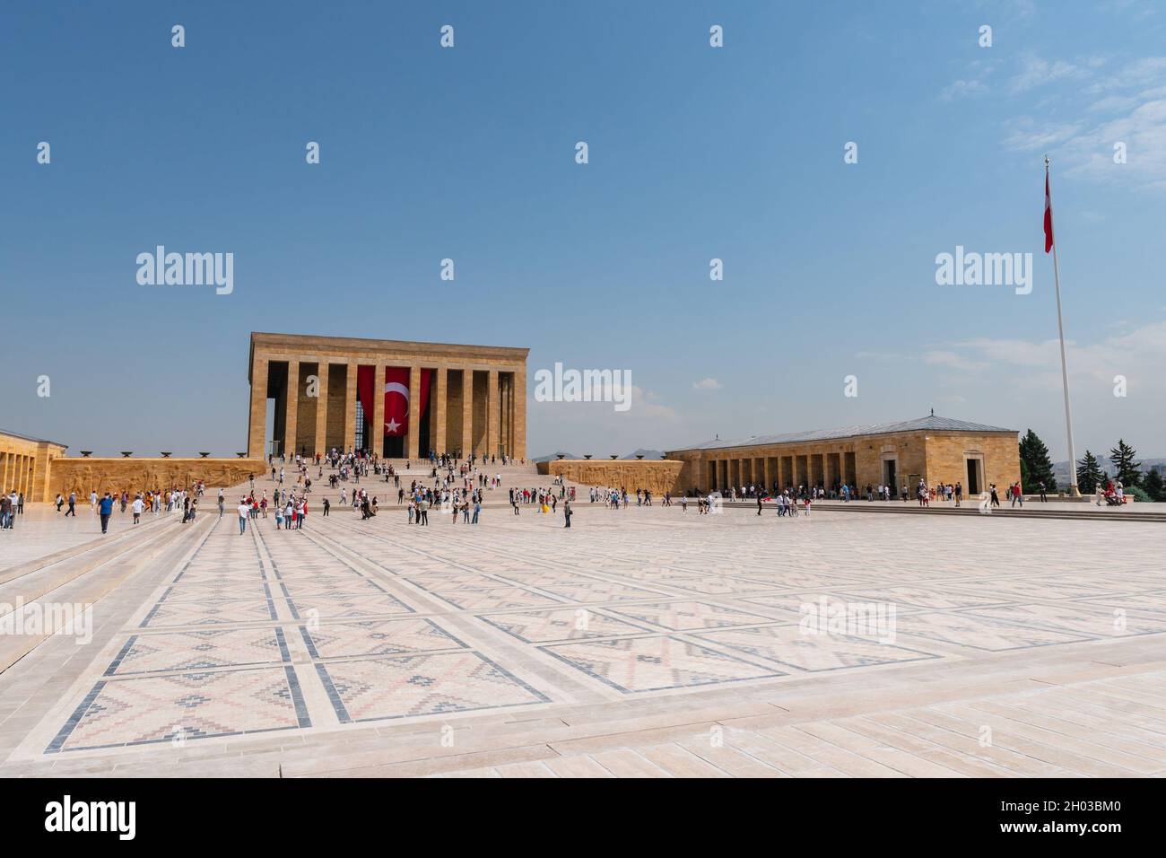 Ankara Anitkabir Monument Ataturk Mausoleum Breathtaking Picturesque View during Victory Day Zafer Bayrami Stock Photo