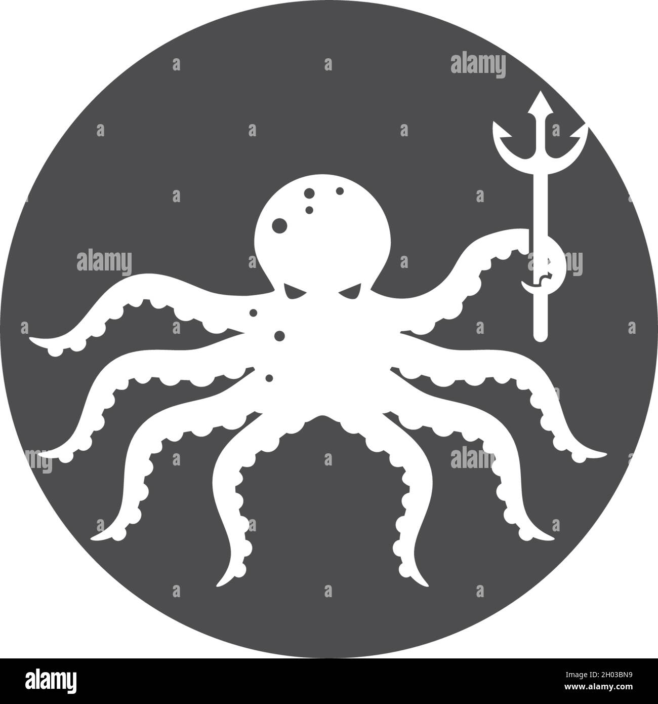 Octopus logo ilustration vector template Stock Vector