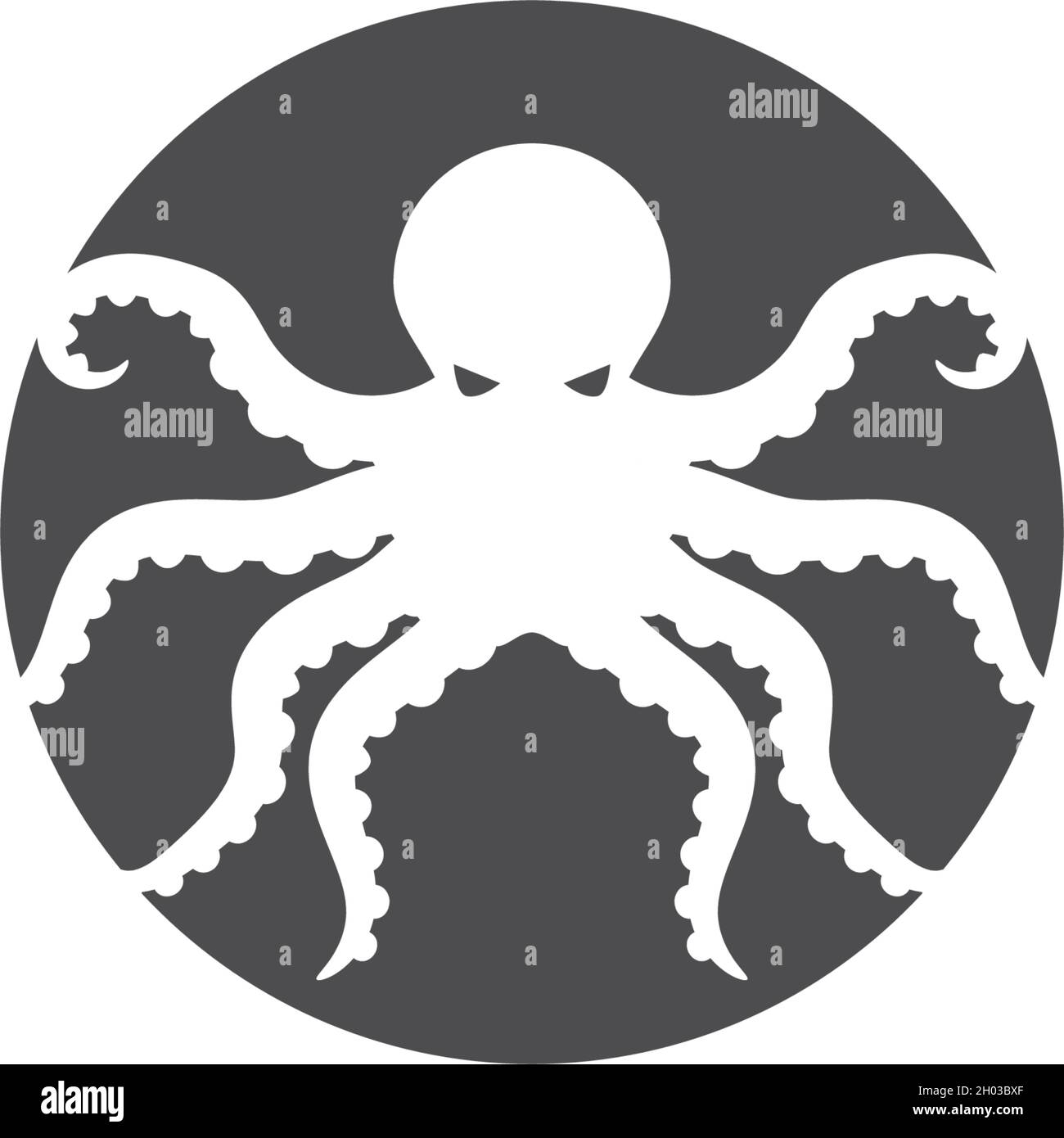 Octopus logo ilustration vector template Stock Vector