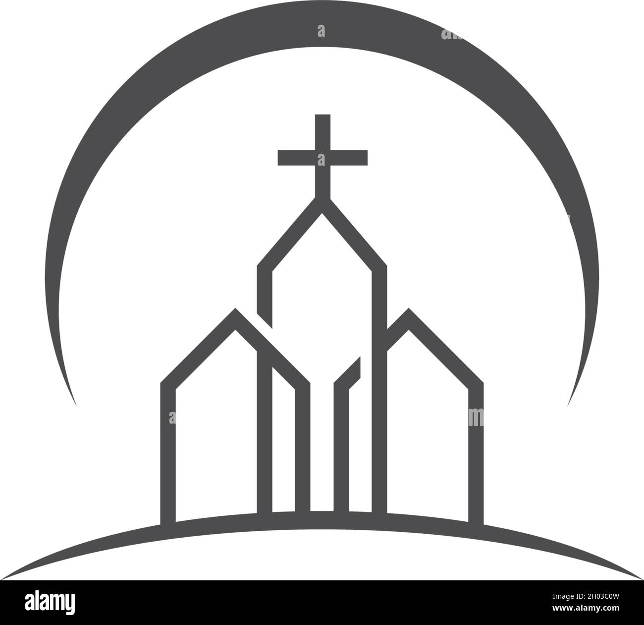 Church logo vector ilustration template Stock Vector