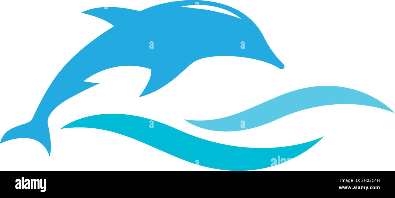 Dolphin logo icon vector template Stock Vector