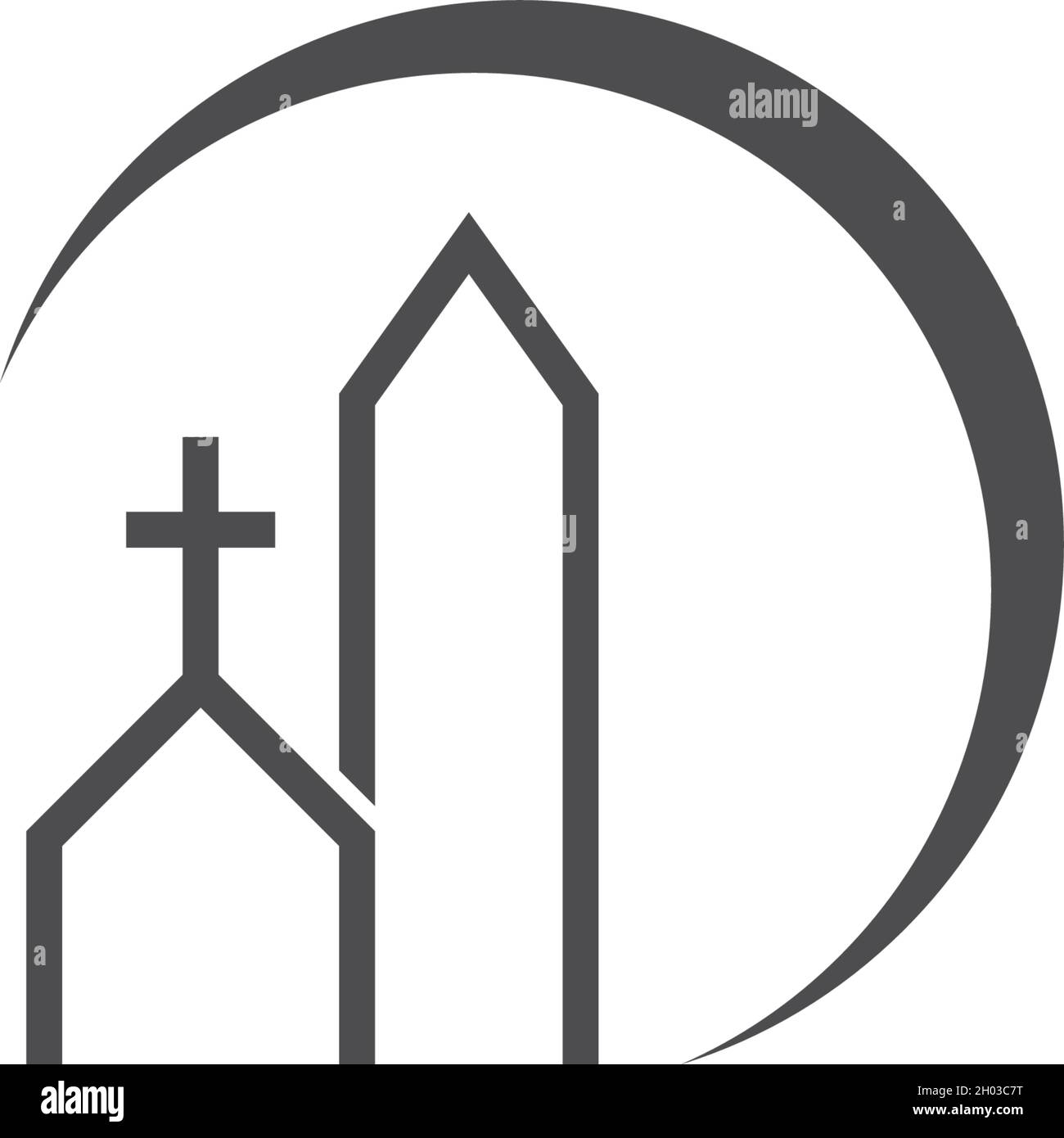 Church logo vector ilustration template Stock Vector