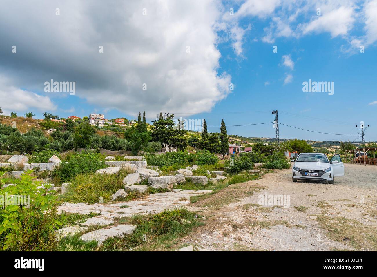Hayat Samandag Landscape Breathtaking Picturesque View on a Blue Sky Day in Summer Stock Photo