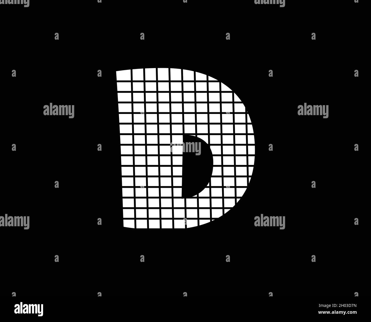 D. White Pattern White bubbly letter D with lines pattern design Stock Vector Image ...