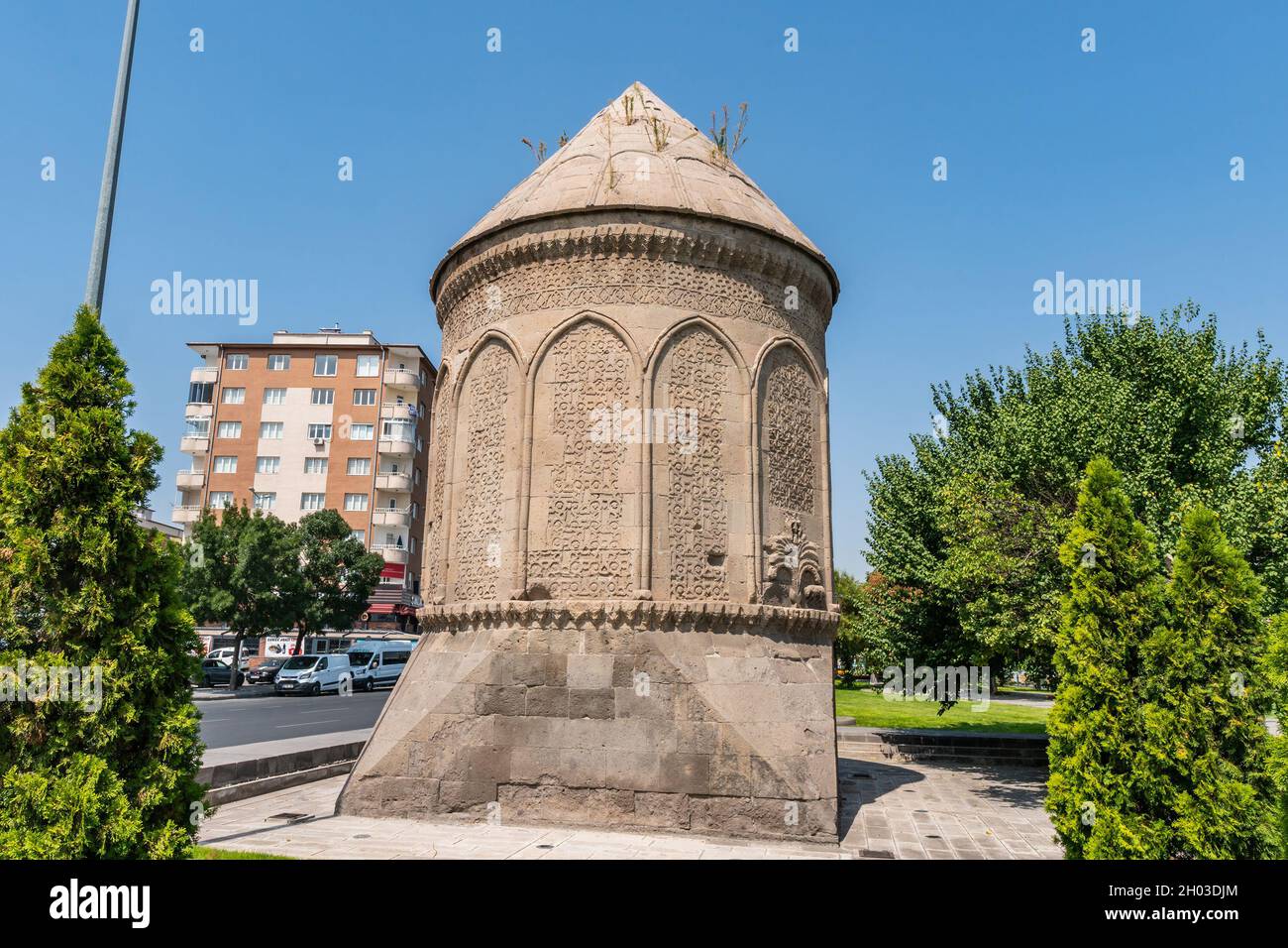 Kayseri Doner Dome Kumbet Breathtaking Picturesque View on a Blue Sky Day in Summer Stock Photo