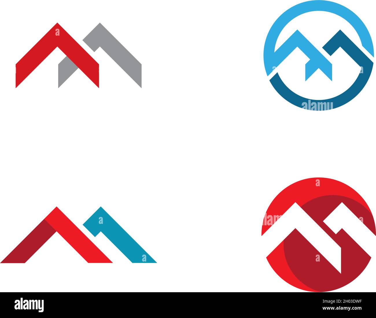 M Letter Logo Business Template Stock Vector