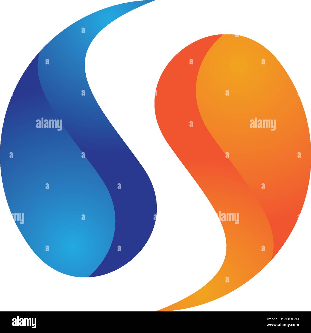 Yin yang icon vector template Stock Vector