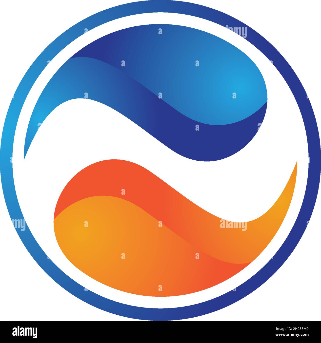 Yin yang icon vector template Stock Vector