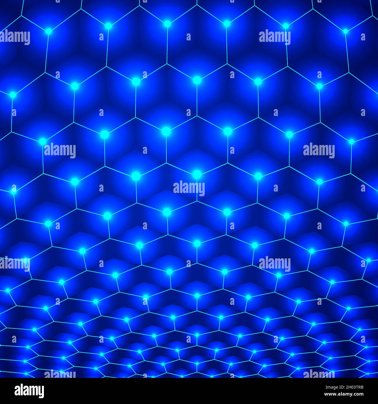 Abstract blue hexagon pattern background fo design Stock Vector