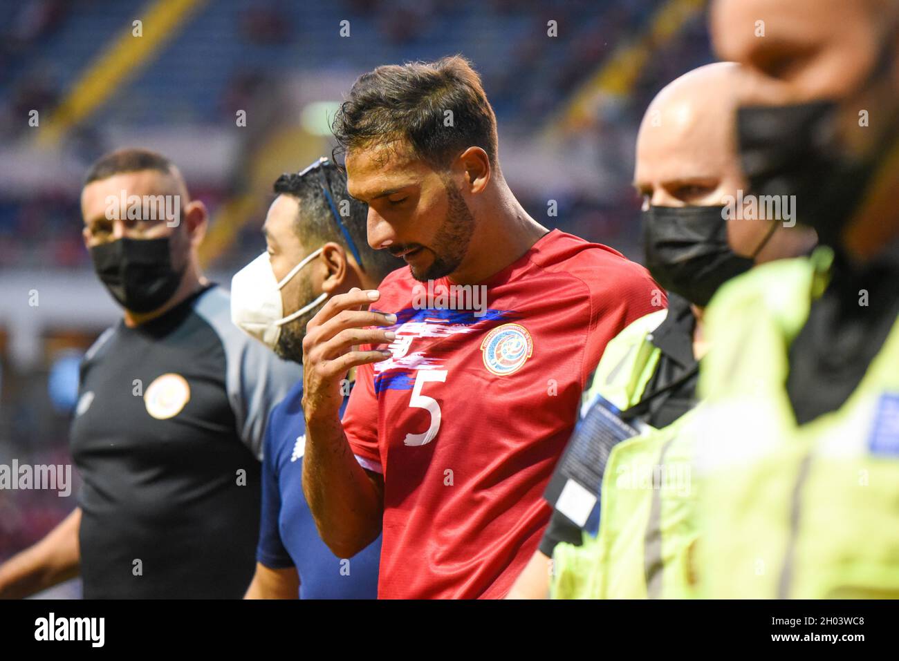 SAN JOSE, Costa Rica: Celso Borges during the 2-1 Costa Rica victory over El Salvador in the Concacaf FIFA World Cup Qualifiers on October 10, 2021, i Stock Photo