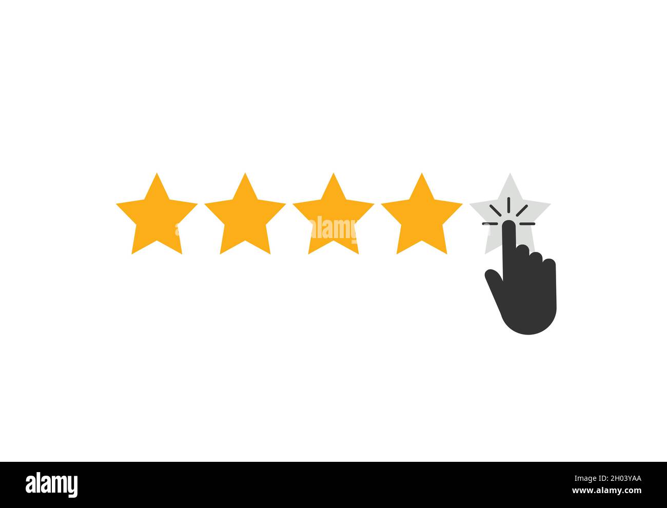 Click, rating stars icon Vector illustration Stock Vector Image & Art ...