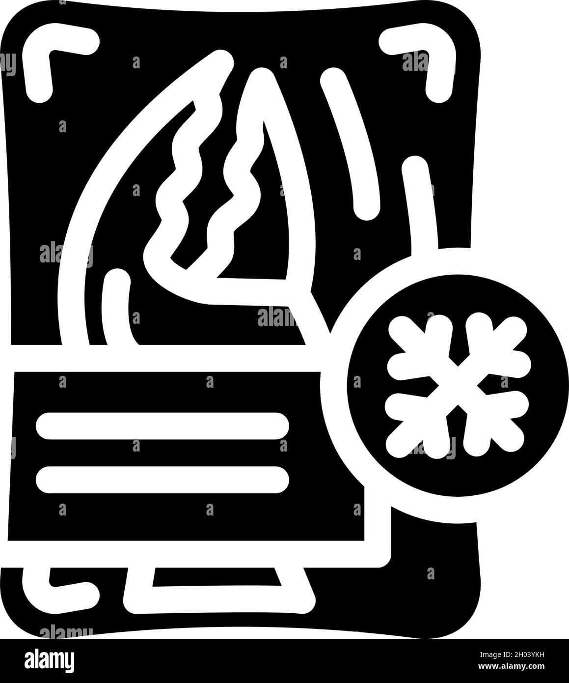 crab frozen seafood glyph icon vector illustration Stock Vector Image