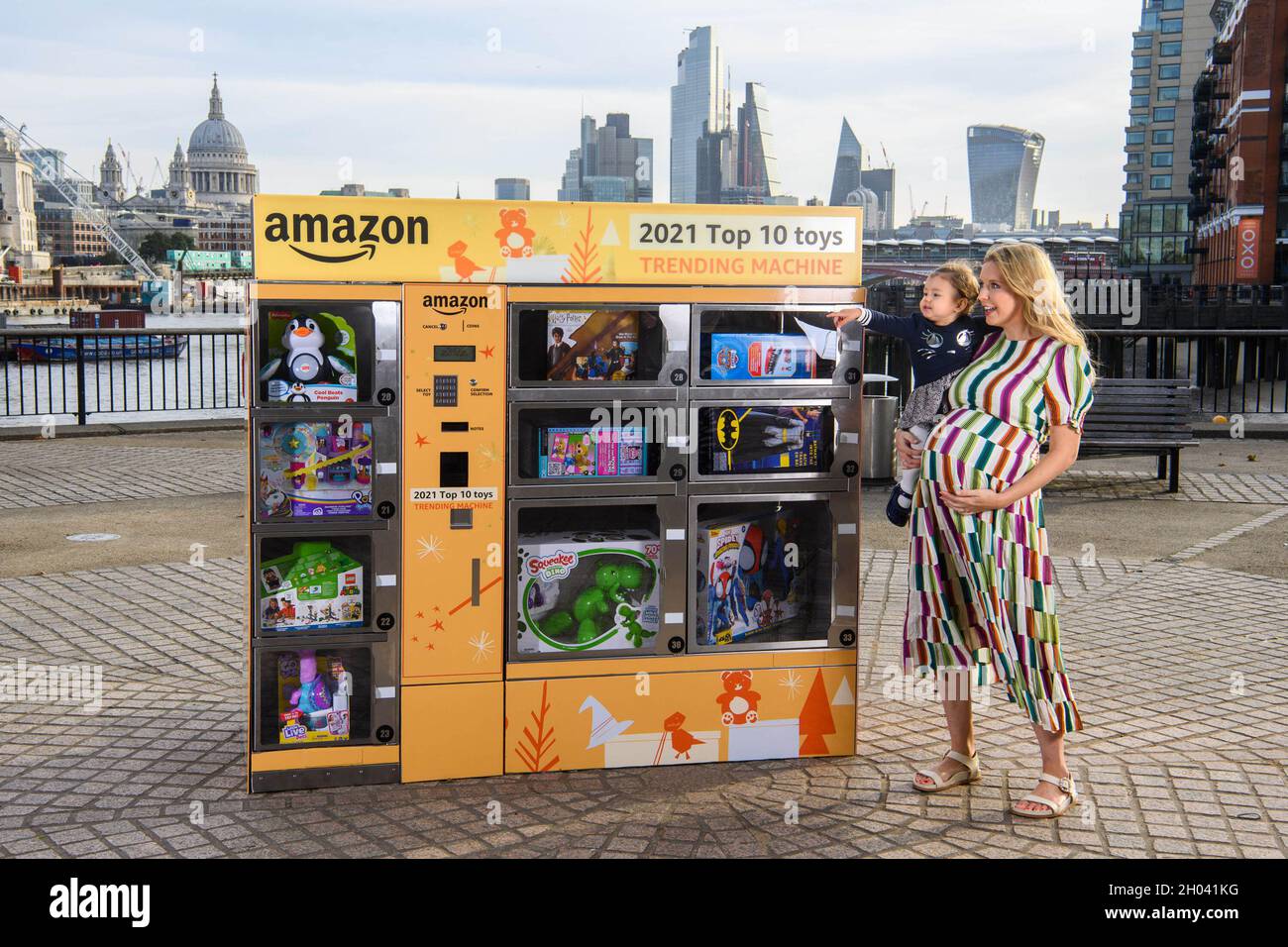 EDITORIAL USE ONLY Rachel Riley and her daughter Maven unveil Amazon's