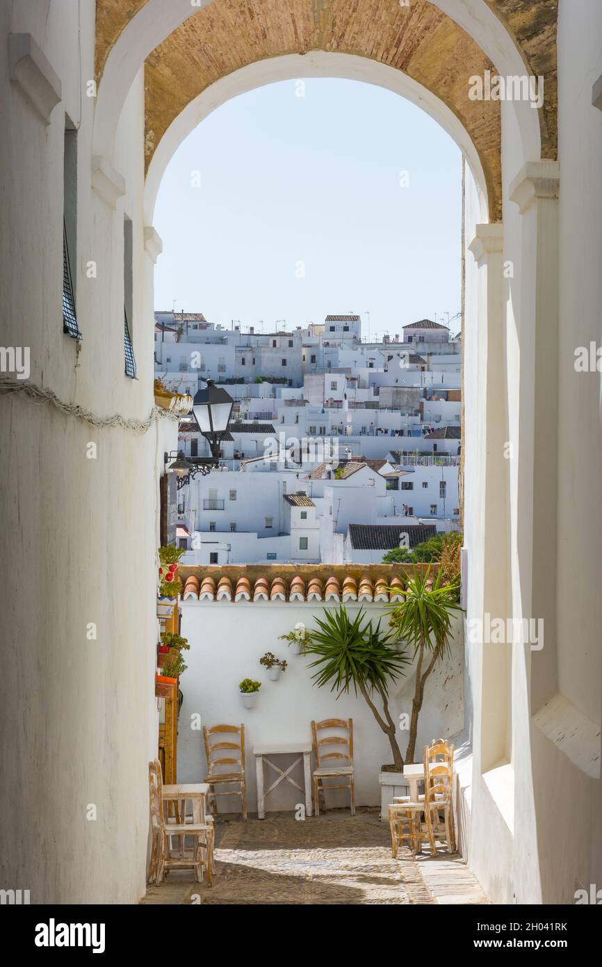 Vejer de la Frontera. Beautiful scene of this white town of Cadiz in Andalusia, Spain Stock Photo