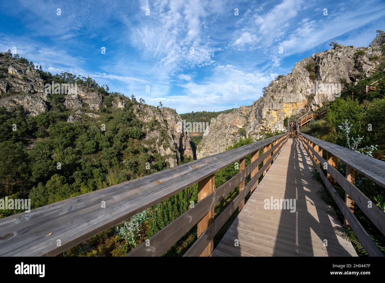 Passadiços das Fragas de São Simão wooden walkways in central Portugal, Europe Stock Photo