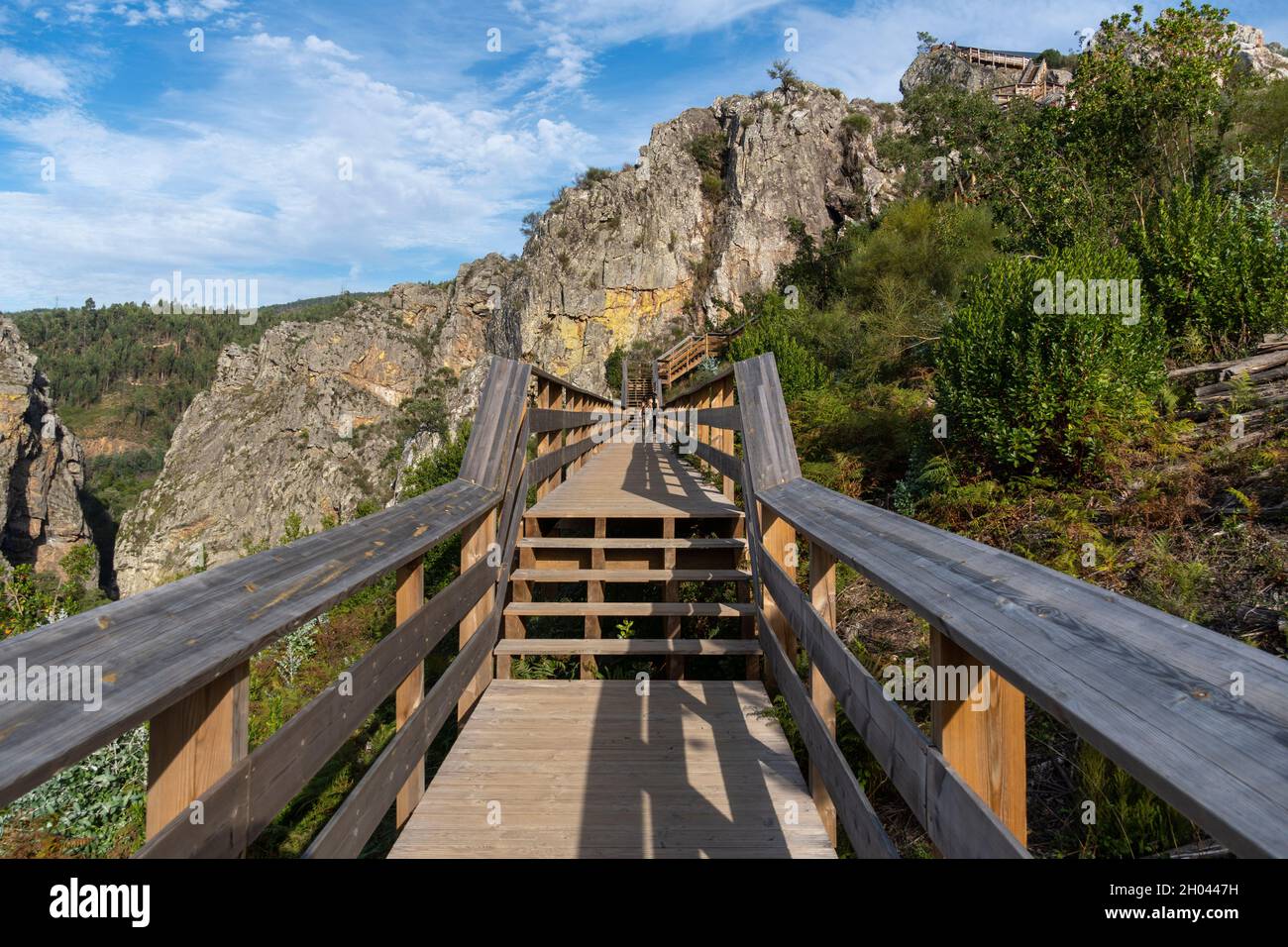 Passadiços das Fragas de São Simão wooden walkways in central Portugal, Europe Stock Photo