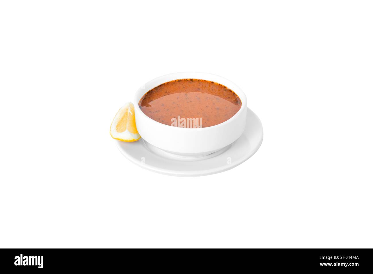 ezo gelin, ezo gelin soup. spicy lentil soup on a white background. ezo gelin Stock Photo