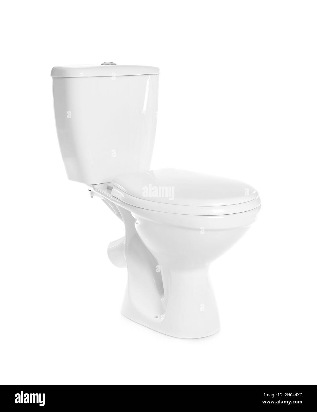 New ceramic toilet bowl on white background Stock Photo - Alamy