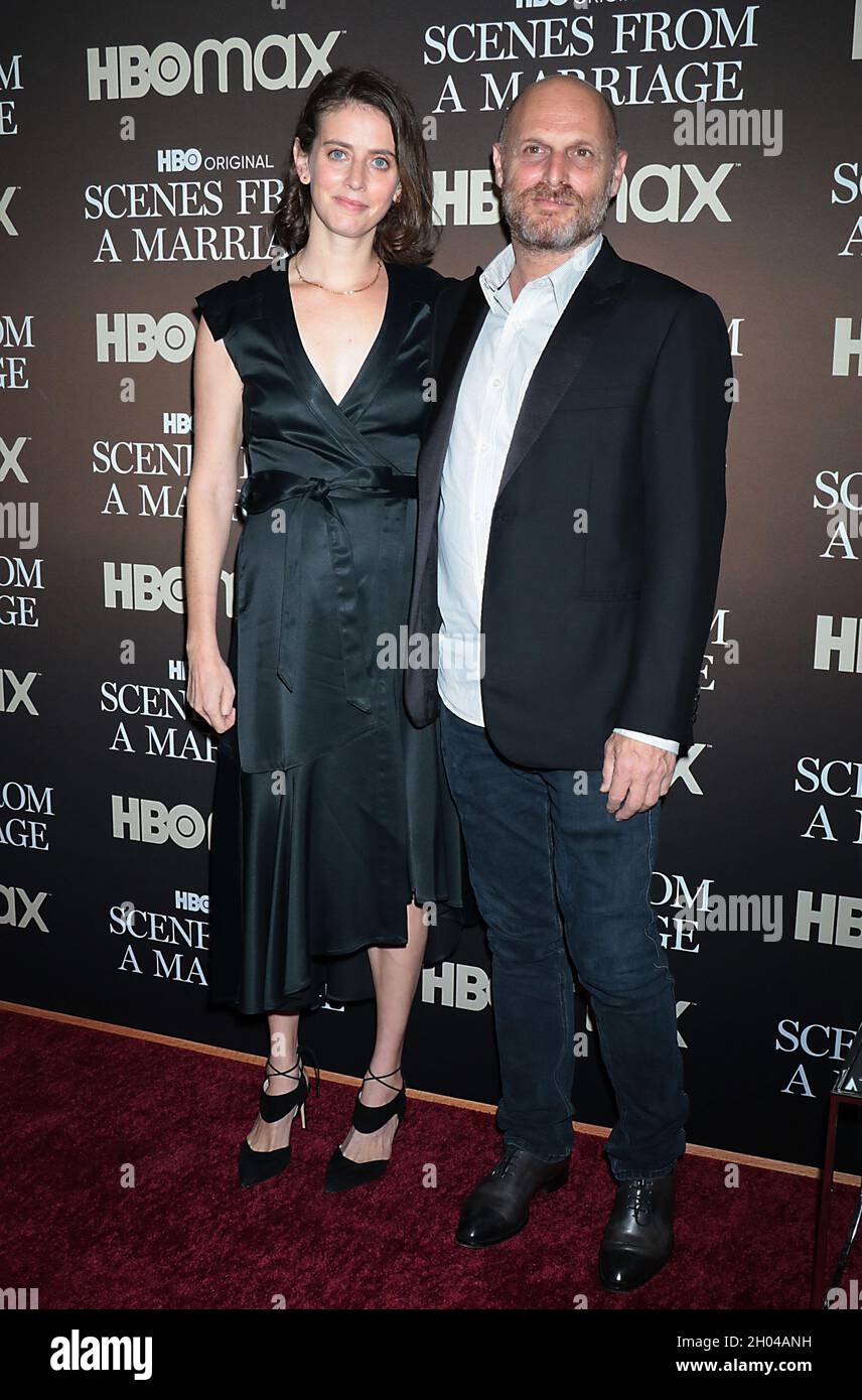New York, NY, USA. 10th Oct, 2021. Amy Herzog, Hagai Levi, at the HBOMAX premiere of Scenes From A Marriage at the Museum of Modern Art Titus Theatre in New York City on October 10, 2021 Credit: Rw/Media Punch/Alamy Live News Stock Photo
