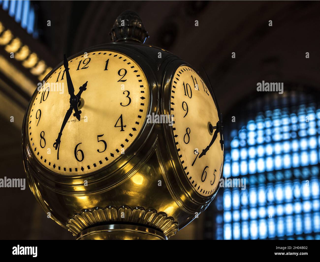 Famous clock of Grand Central Station in Manhattan New York Stock Photo