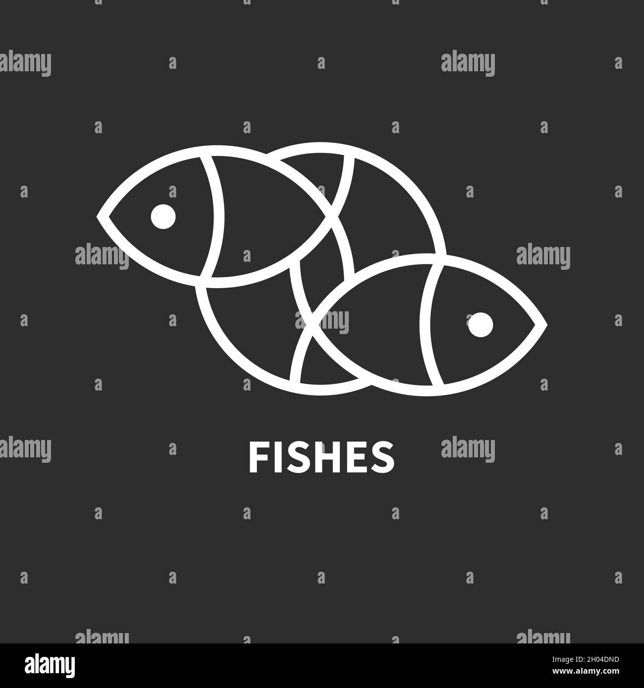 Minimalist outline icon fish Black and White Stock Photos & Images - Alamy