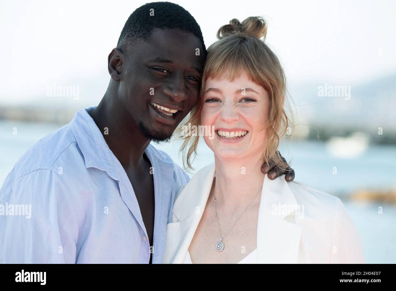 Ibrahim Koma and Leonie Benesch attend the Tour du monde en 80 jours photocall during the 4th edition of the Cannes International Series Festival (Canneseries) in Cannes, southern France, on October 10, 2021. Photo by David Niviere/ABACAPRESS.COM Stock Photo