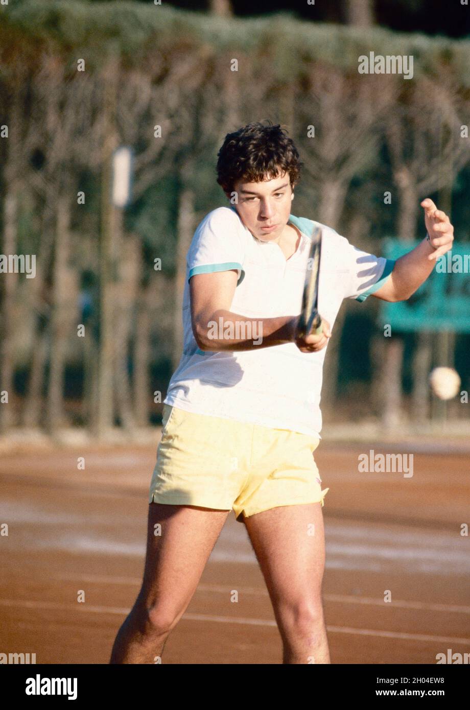 Italian tennis player Marco Meneschincheri, 1988 Stock Photo Alamy