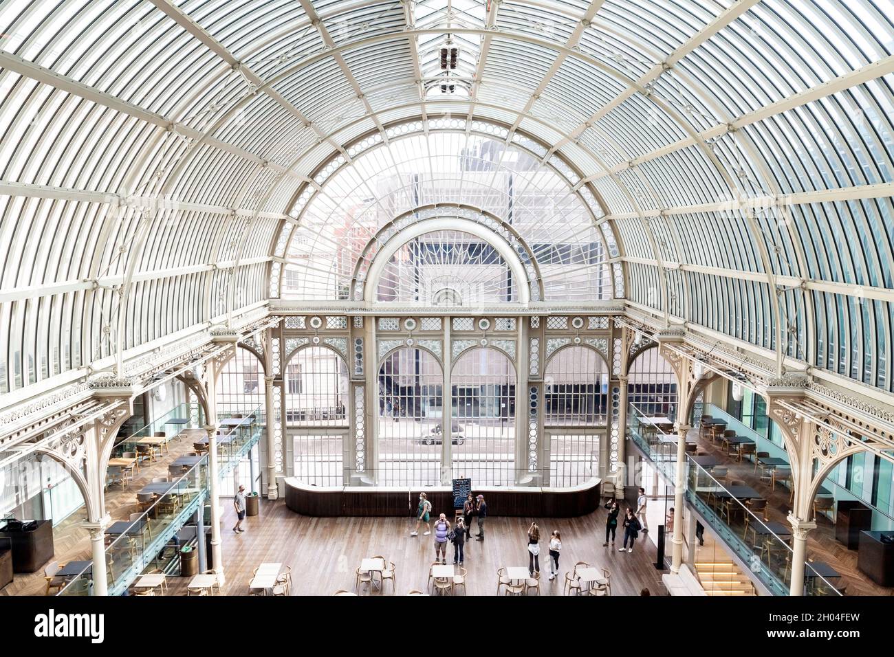 Interior of the Paul Hamlyn Hall (Floral Hall) at the Royal Opera House, Covent Garden, London, UK Stock Photo