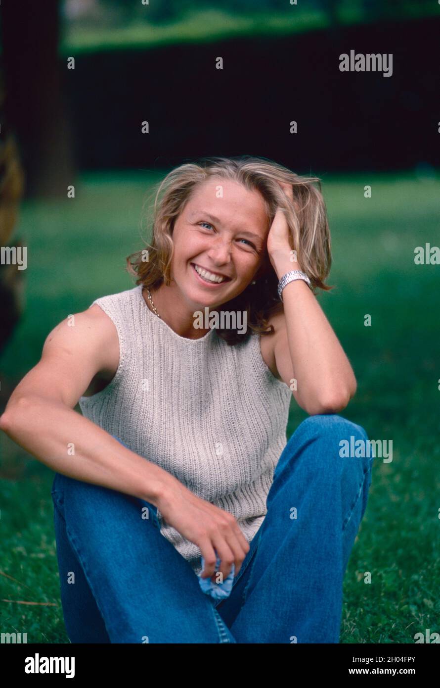 Russian tennis player Elena Likhovtseva, Italian Open 1999 Stock Photo