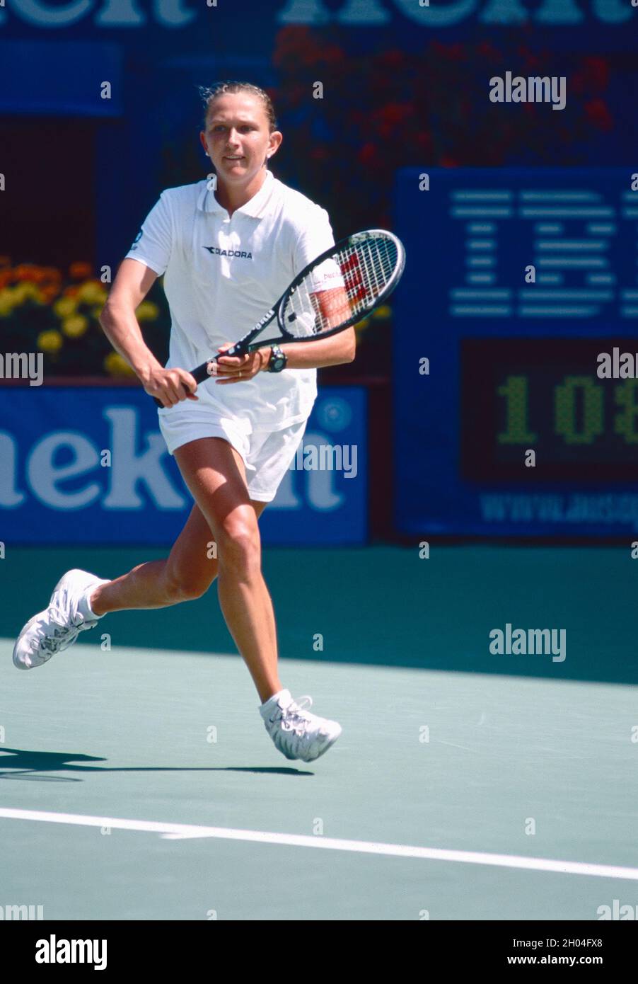 Russian tennis player Elena Likhovtseva, Australian Open 2000 Stock Photo